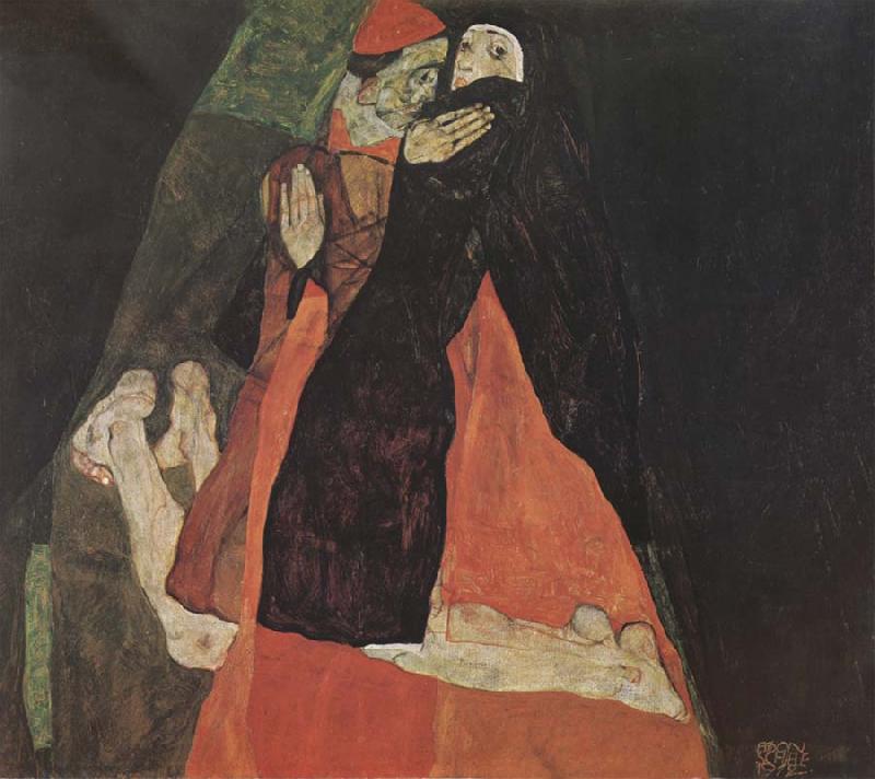 Egon Schiele Cardinal and Nun oil painting image